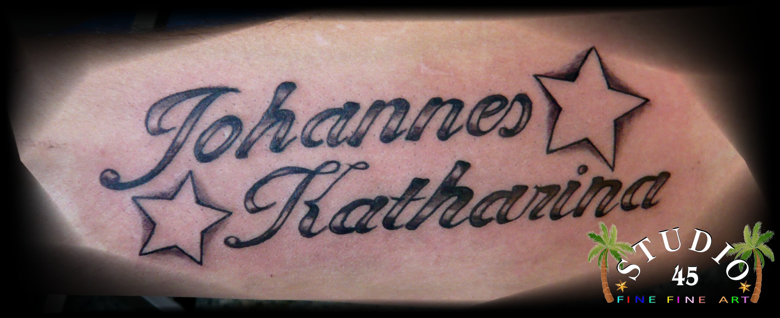 Johannes Katharina Schriftzug Unterarm Tattoo Recklinghausen STUDIO 45